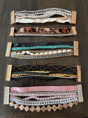 Set of 5 Victoria Emerson magnetic close bracelets